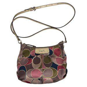 COACH Ashley Satin Scarf Print Signature Logo Swingpack Crossbody Purse w/ Tag